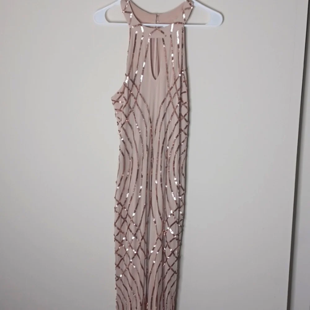 NWT Venus Rose Gold Sequin Sleeveless Maxi Gown 12 - Picture 5 of 6